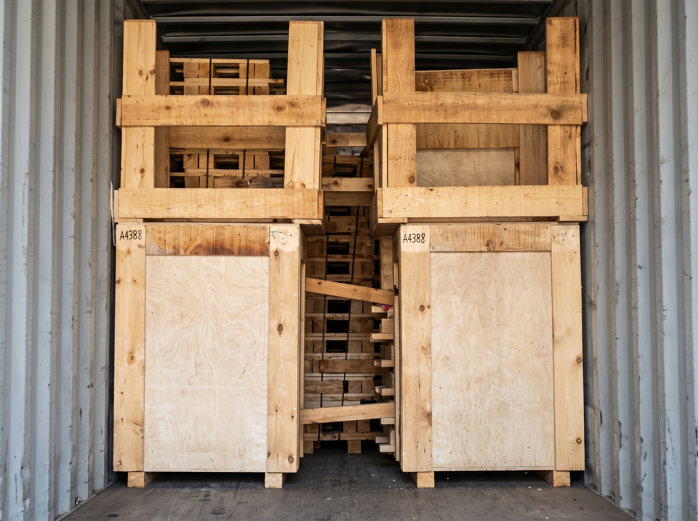 Crates certificados para exportación en contenedor