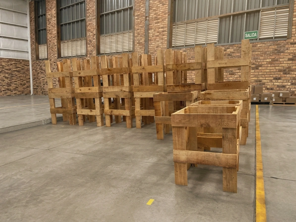 Tarimas de madera verde para uso nacional y almacén
