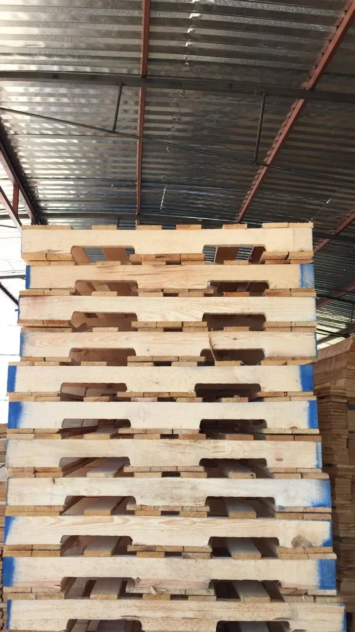 Tarimas industriales de madera apiladas — Durango México